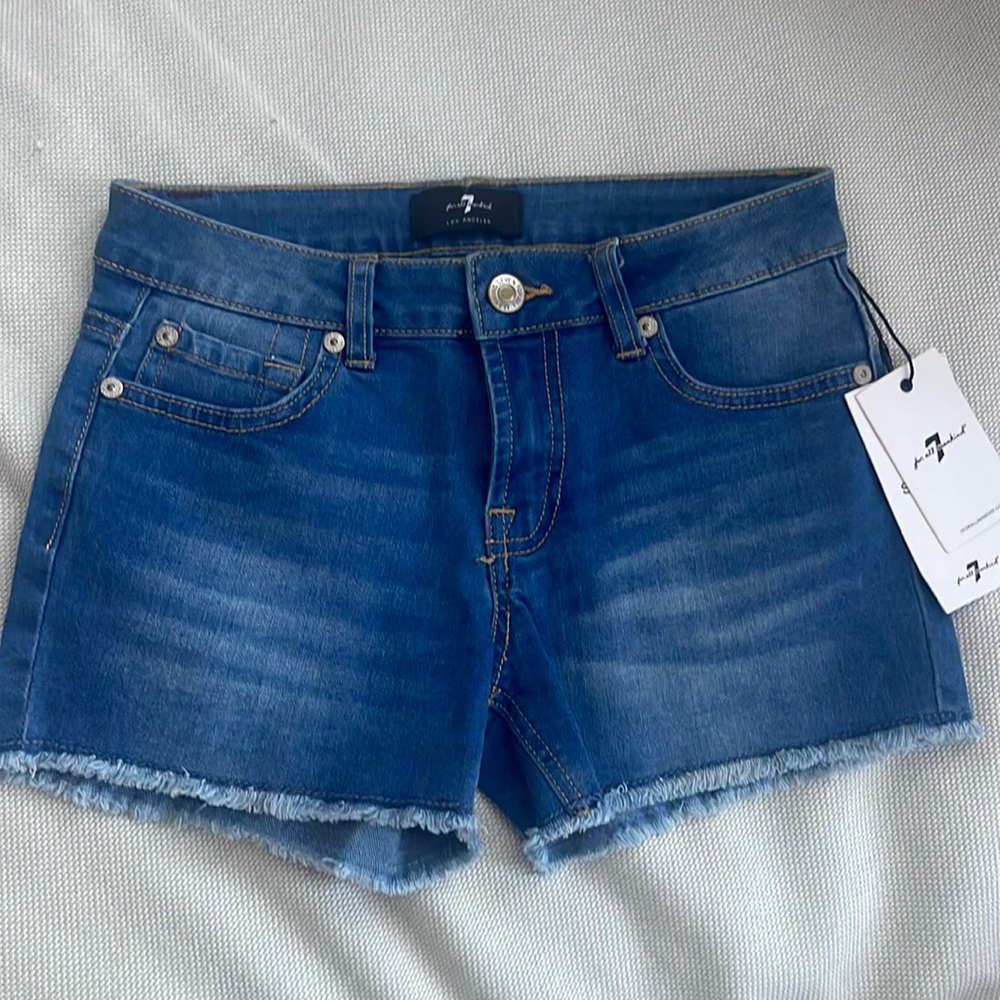 Girls denim stretchy shorts size 12